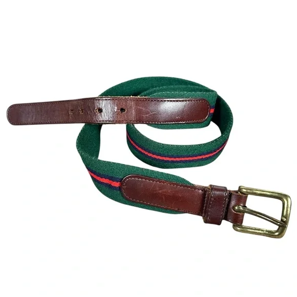 COACH Vintage Wool & Leather Surcingle Belt - Picture 2 of 6